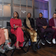 (L-R) Elaine Welteroth, Issa Rae, Yvonne Orji, Jay Ellis, Alexander Hodge and Prentice Penny speak at the Lowkey “Insecure” Dinner presented by Our Stories to Tell on Jan. 25, 2020, in Park City, Utah.